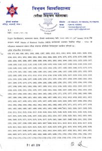 Tribhuvan University: Result Master 1st Semester